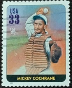 US Scott # 3408g; used 33c M Cochrane from 2000; VF/XF centering; off paper