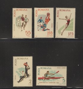 Romania #1789-93  (1965 Spartacist Games set) VFMNH CV $3.70