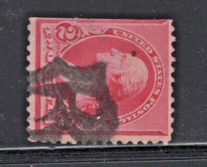 #220 Used Fancy Shield Cancel - Bold Strike Largely on Stamp   (JH 5/4) 