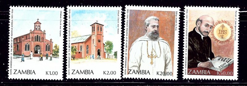 Zambia 553-56 MNH 1991 St Ignatius of Loyola    (ap1093)