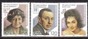 2086 - Serbia 2023 - World Art Greats - Rachmaninoff - Szymborka - MNH Set