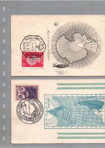 Attractive small lot of 10 covers and stamp block variety Polar Antarctic Topic