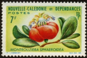 New Caledonia 335  - Mint-H - 7fr Montrouziera Shrub (1964) (cv $6.90)