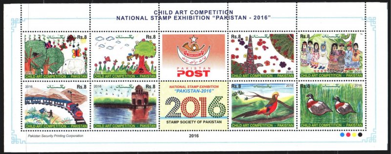 Pakistan. 2016. 1520-27. Children's drawings, philatelic exhibition. MNH.