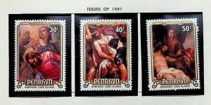 PENRHYN Sc 173-5+175a+B10-12 NH SET+4S/S OF 1981 - EASTER - ART