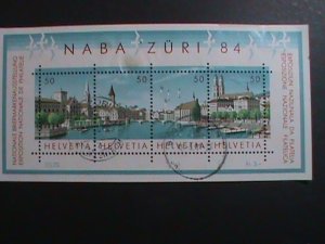 SWITZERLAND- 1984, SC# 749 NATIONAL STAMP EXPO- USED S/S VERY FINE