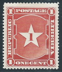 Liberia, Sc #33, 1c MH