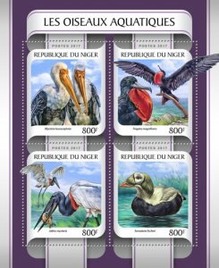 NIGER - 2017 - Water Birds - Perf 4v Sheet - Mint Never Hinged