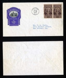 # 897 pair First Day Cover addressed with Ioor cachet dated 7-10-1940