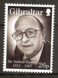 Gibraltar 1997 Death of Joshua Hassan Politician MNH