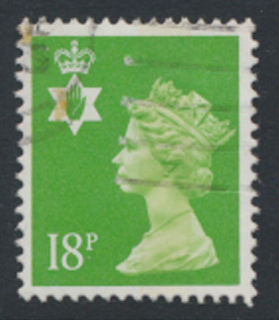 GB  Northern Ireland 18p SG NI47  SC# NIMH34   1 Center band  see scan