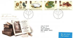 GREAT BRITAIN ROYAL MAIL THE LINNEAN SOCIETY SET OF (4) ON CACHETED FDC 1988