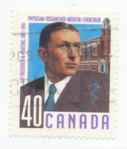 Canada 1991 Scott 1304 used - 40c, Sir Frederick G. Banting