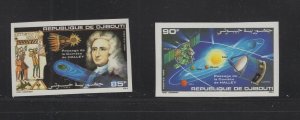 Djibouti #610-11 (1986 Space set) VFMNH IMPERFORATE regs CV $3.25