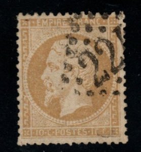 FRANCE Scott 25 Used Emperor Napoleon III stamp