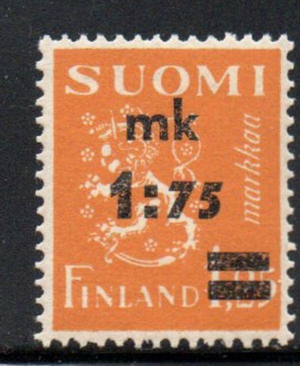 Finland Sc 221 1940 1.75m surcharge on 1.25m stamp mint NH