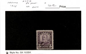 Canada, Postage Stamp, #153 VF Used, 1928 King George (AF)