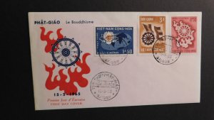 1965 Vietnam FDC First Day Cover Saigon Buddhism Phat Giao Ph?t Giáo