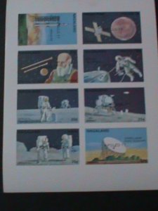 ​NAGALAND-1ST MAN ON  MOON-APOLLO 17 OVPT.-MNH-IMPERF SHEET VF-EST.VALUE $12