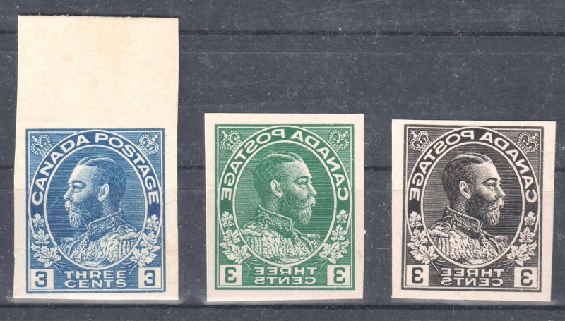 Canada #108 XF Admiral Essay in Color Blue, Green and Black C$1500.00