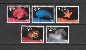 ROSS DEPENDENCY #L79-83 MARINE LIFE MNH