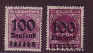 Germany Sc. # 253 Mi. 289a & 289b Used CV $140.00 Signed