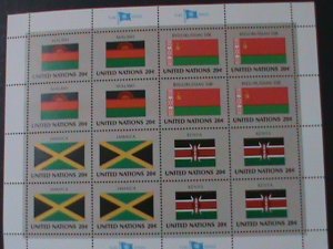 ​UNITED NATION-1983 SC#403-6 FLAGS SERIES-MNH SHEET-VF WE SHIP TO WORLDWIDE