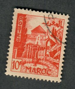 French Morocco #255 used single