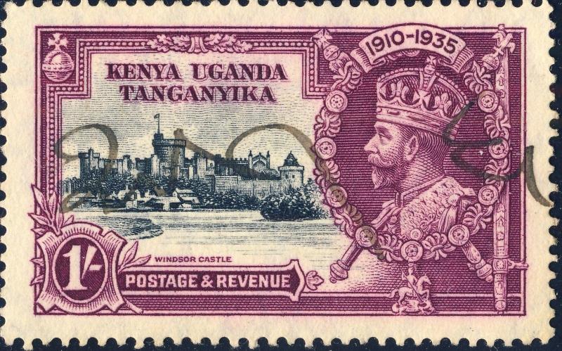 K.U.T. - 1935 - SG 127 1/- KGV Silver Jubilee - Fiscally Used (h/w cancel)