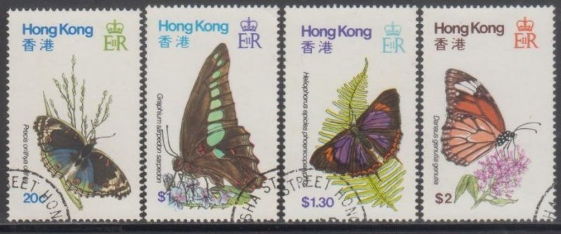 Hong Kong 1979 Butterflies Stamps Set of 4 Fine Used