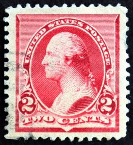 U.S. Used Stamp Scott #220 2c Washington, Superb Jumbo. Face-Free Cancel. A Gem!