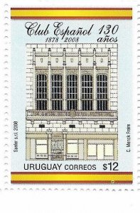 URUGUAY 2008 SPANISH CLUB 130 ANNIVERSARY BUILDING 1 VALUE MINT NH