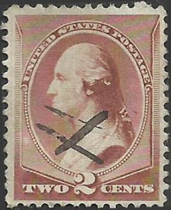 # 210 Red Brown Used Unknown Line Down Left Side George Washington