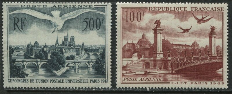 France 1947-48 Airmails mint o.g. hinged