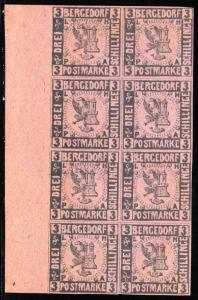 Bergedorf 4 - Block of 8 (reprint) - no gum