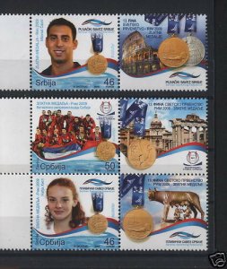 SERBIA-ITALY-SET WITH LABELS-FINA-WORLD CHAMPIONSH-2009