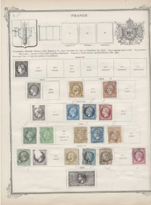 France, 6 pages of pre-1900 stamps, SCV $550+