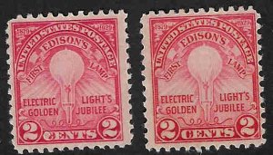 654-655 Mint,OG,LH... SCV $1.30