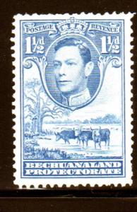 BECHUANALAND  PROTECTORATE #126  1938  1 1/2p  GEORGE VI    MINT  VF LH  O.G  a