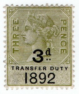 (I.B) QV Revenue : Transfer Duty 3d (1892)