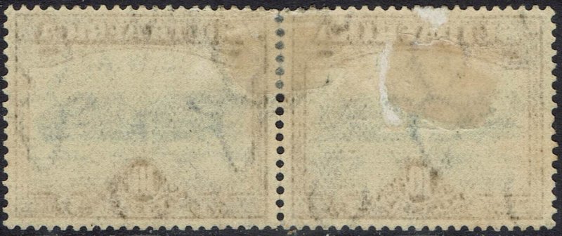 SOUTH WEST AFRICA 1927 TABLE MOUNTAIN 10/- PAIR VARIETY STOP MISSING