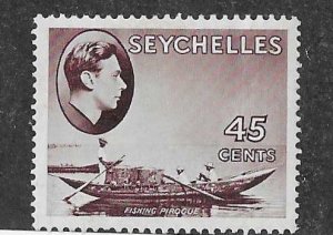 Seychelle Sc# 140  45 cents  on chalky paper variety  OG VF