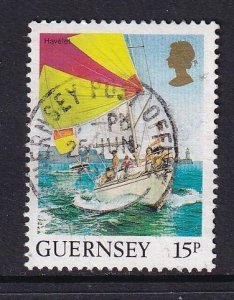 Guernsey  #296  used  1985  landscapes 15p