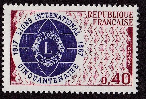 France # 1196, Lions International, Mint NH, 1/2 Cat.