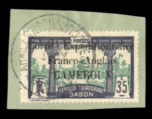 French Colonies, Cameroon #109 Cat$45, 1915 35c dark violet and green, used o...