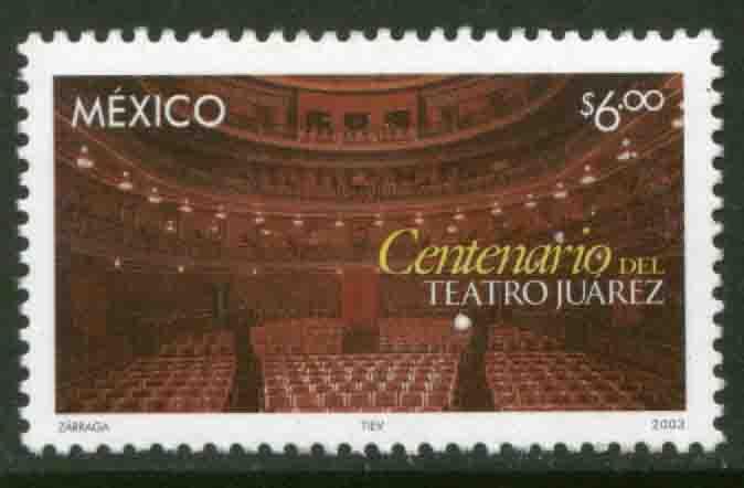 MEXICO 2337, JUAREZ THEATER CENTENNIAL. MINT, NH. VF.