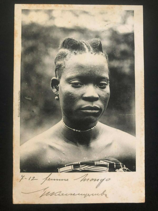 1907 Boma Congo Real Picture Postcard cover Mongo Woman