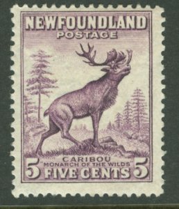 Newfoundland # 190 Caribou  DIE I  (1)  F Unused VLH