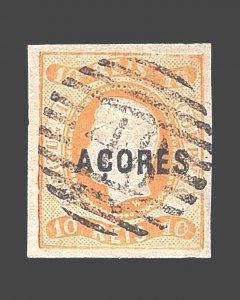 VINTAGE:AZORES-PORTUGAL 1868 USD LH /CERT SCOTT #2 $10000 LOT #1868X300
