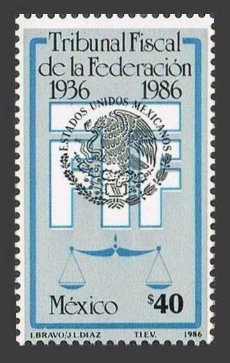 Mexico 1449 block/4,MNH.Michel 1994. Federal Tax Court,50th Ann.1986.